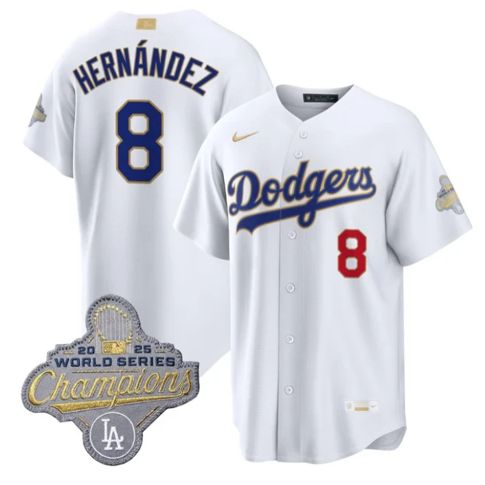 Kike Hernandez Jersey #8 Dodgers Gold Collection Premier Stitched by My Store