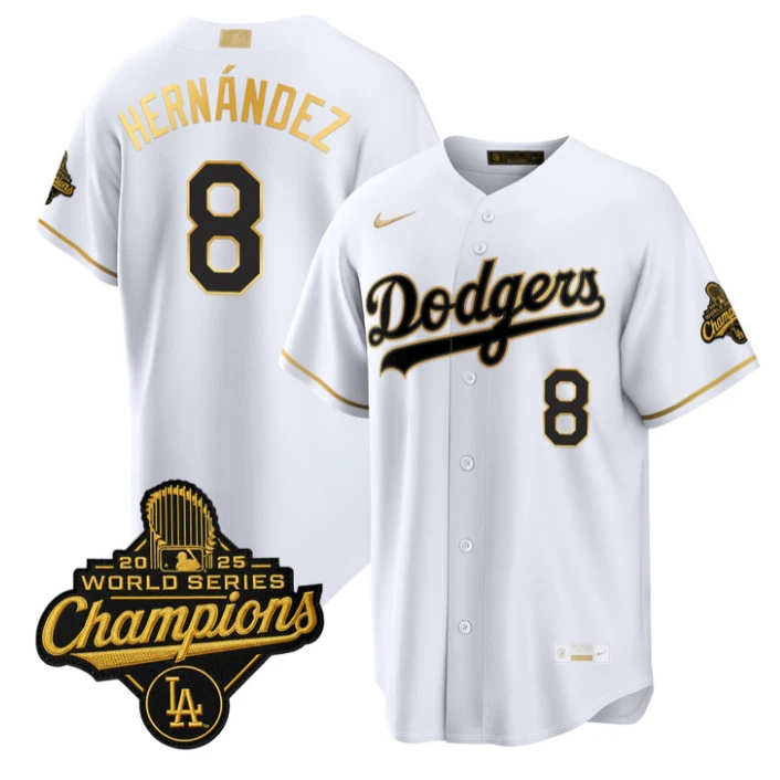 Kike Hernandez Jersey #8 Dodgers Gold Collection Premier Stitched by My Store