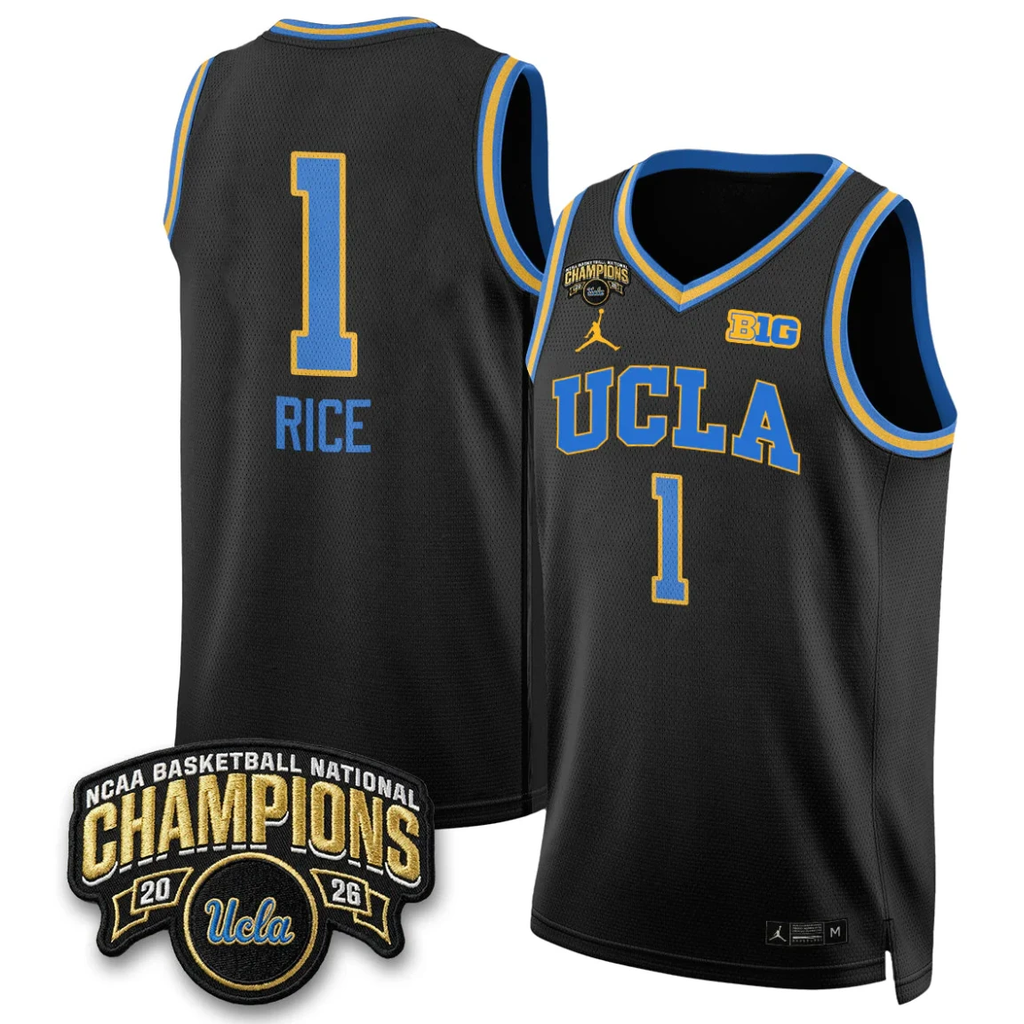 Kiki Rice Jersey #1 UCLA Basketball Champion 2026 Limited Stitched by My store basketball