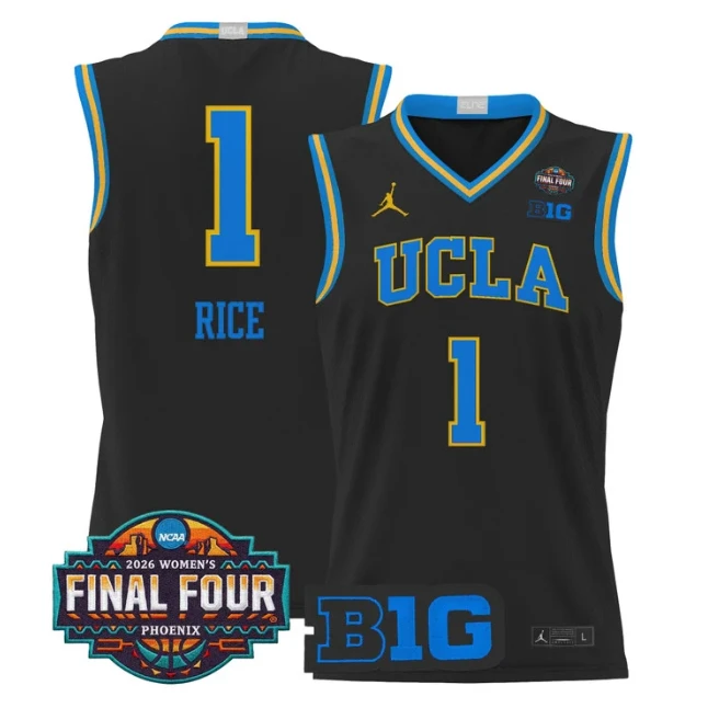Kiki Rice Jersey #1 UCLA Bruins 2026 Final Four Patch Stitched by My store basketball