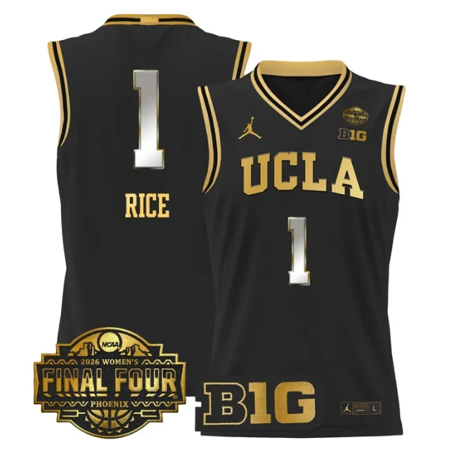 Kiki Rice Jersey #1 UCLA Bruins 2026 Final Four Patch Stitched by My store basketball