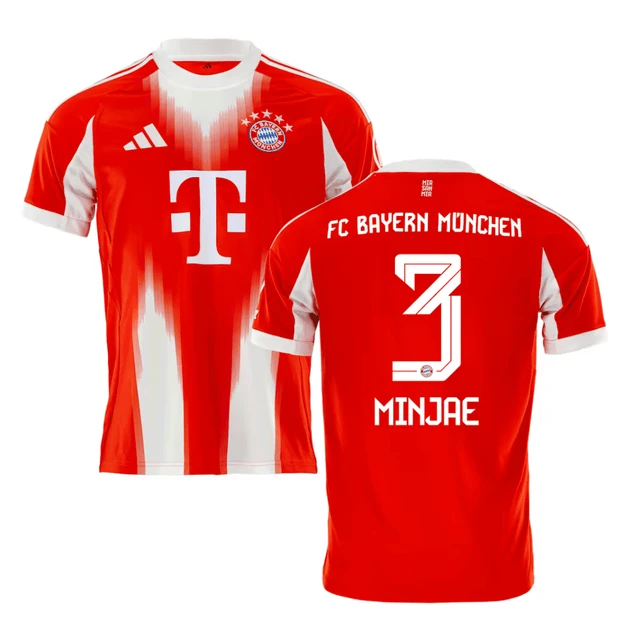 Kim Min-jae 3 Bayern Munich 2025-26 Home Jersey – Red by Soccer Jersey