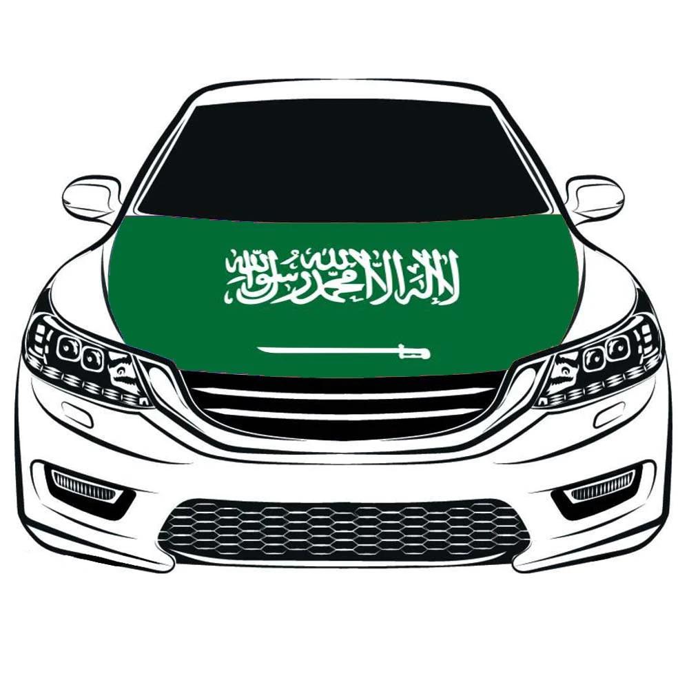 Flag of Saudi Arabia，Car Hood Cover Flag ,Saudi Arabia Engine Banner Flag,3.3X5ft,/6X7FT 100% Polyester Elastic Fabrics Can be Washed Suitable for large SUV and Pickup Trucks by flagsshop