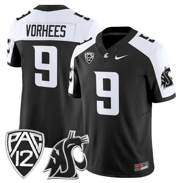 Kirby Vorhees Jersey #9 Washington State Cougars 2025 Vapor Limited Stitched by My Store NCAA Football Jerseys