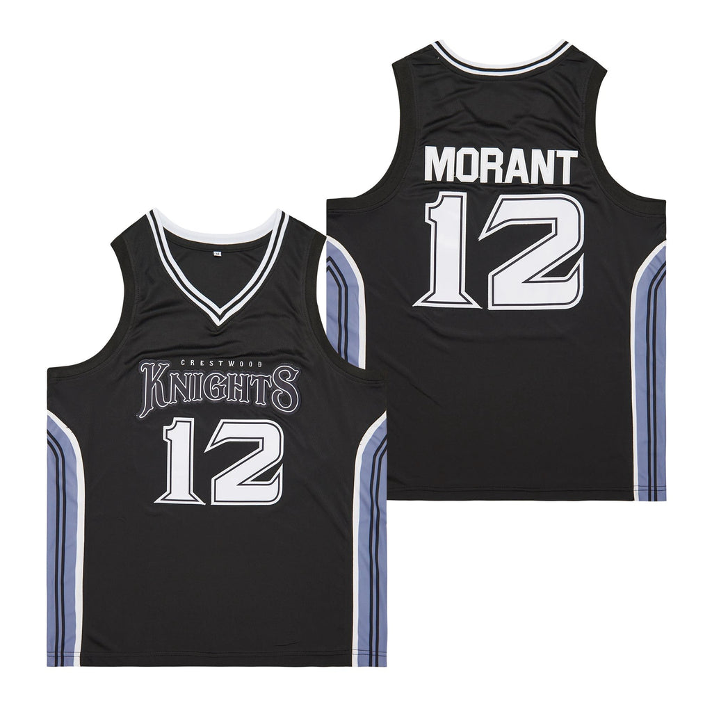 Knights #12 Morant Movie Basketball Jersey Black by My store basketball