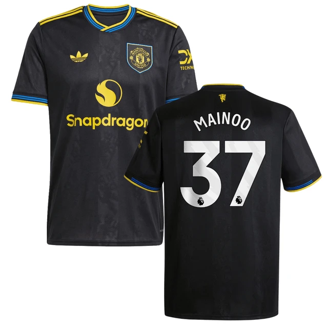 Kobbie Mainoo 37 Manchester United 2025-26 Third Match Jersey – Black by Soccer Jersey