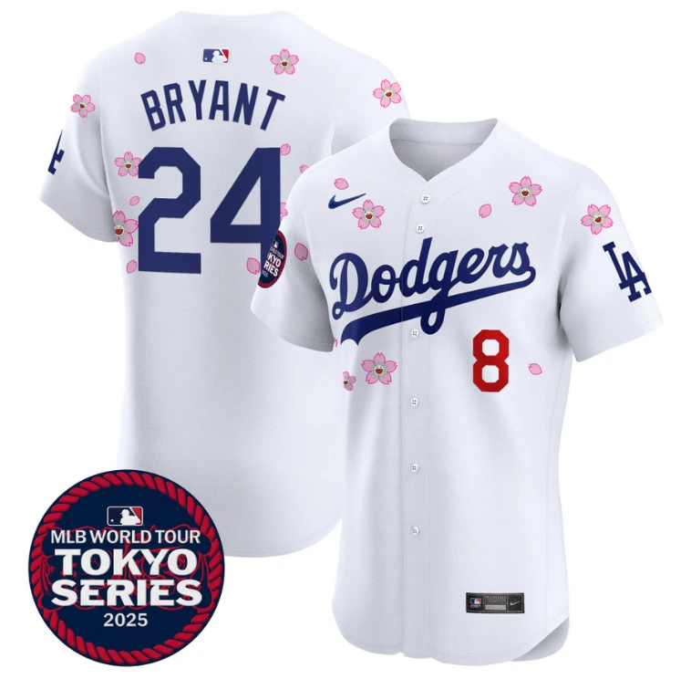 Kobe Bryant Jersey Dodgers Tokyo Series 2025 Vapor Premier Elite Stitched White by My Store