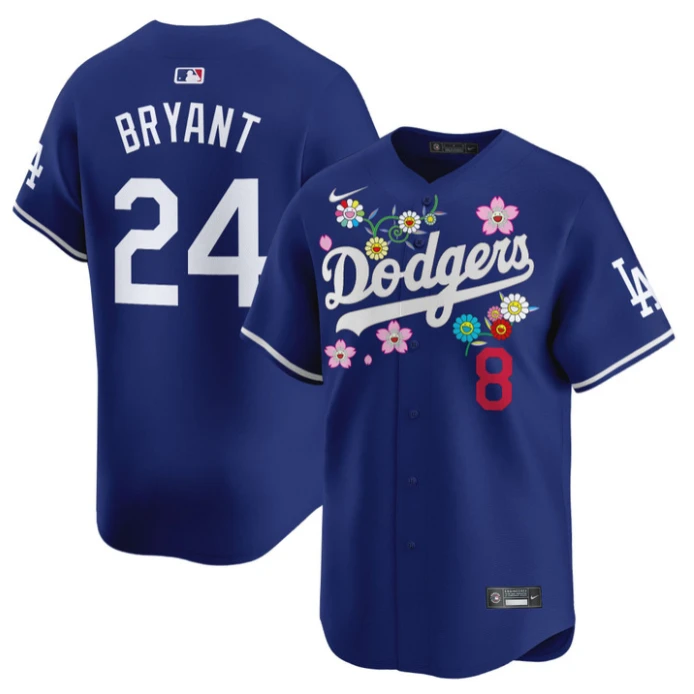 Kobe Bryant Jersey #24 Dodgers x Takashi Murakami 2025 Vapor Limited Stitched Royal by My Store