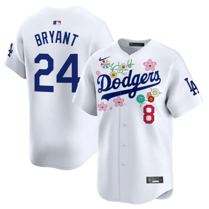 Kobe Bryant Jersey #24 Dodgers x Takashi Murakami 2025 Vapor Limited Stitched White by My Store