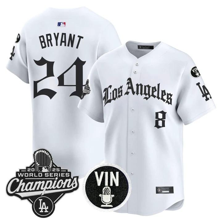 Kobe Bryant Jersey #24 Dodgers 2025 World Series Champions LA Gothic by My Store