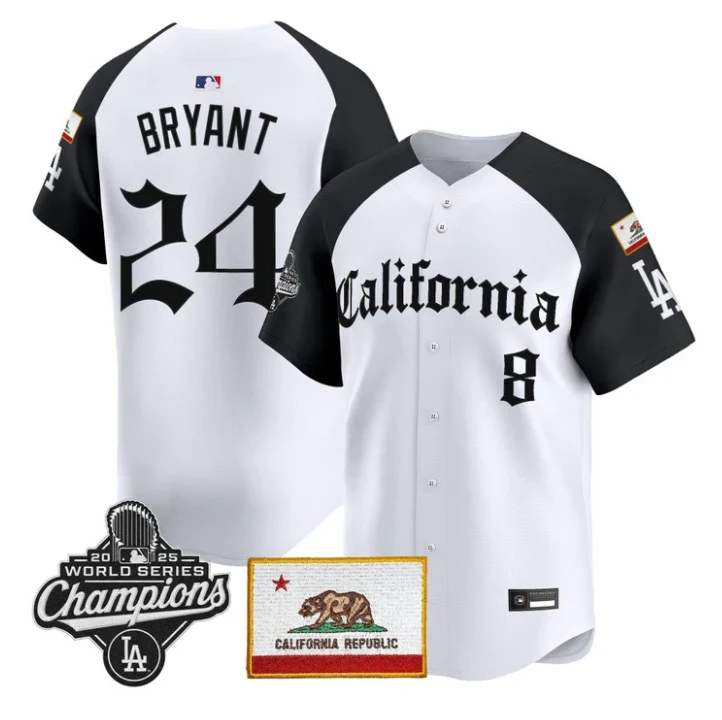 Kobe Bryant Jersey #24 Dodgers California Gothic Edition Stitched by My Store