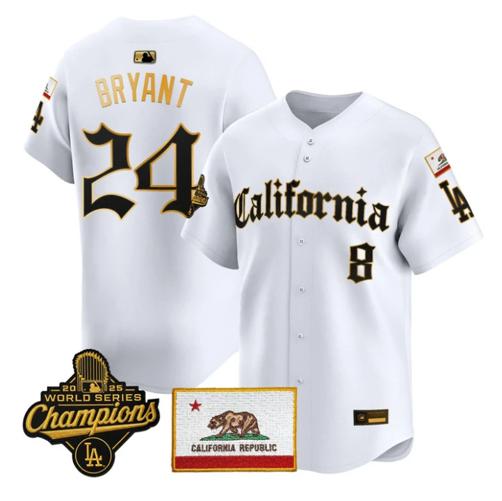 Kobe Bryant Jersey #24 Dodgers California Gothic Edition Stitched by My Store