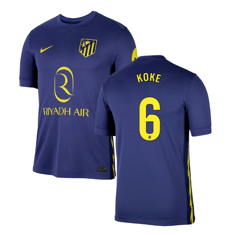 Koke 6 Atlético de Madrid 2025-26 Away Match Jersey – Navy by Soccer Jersey