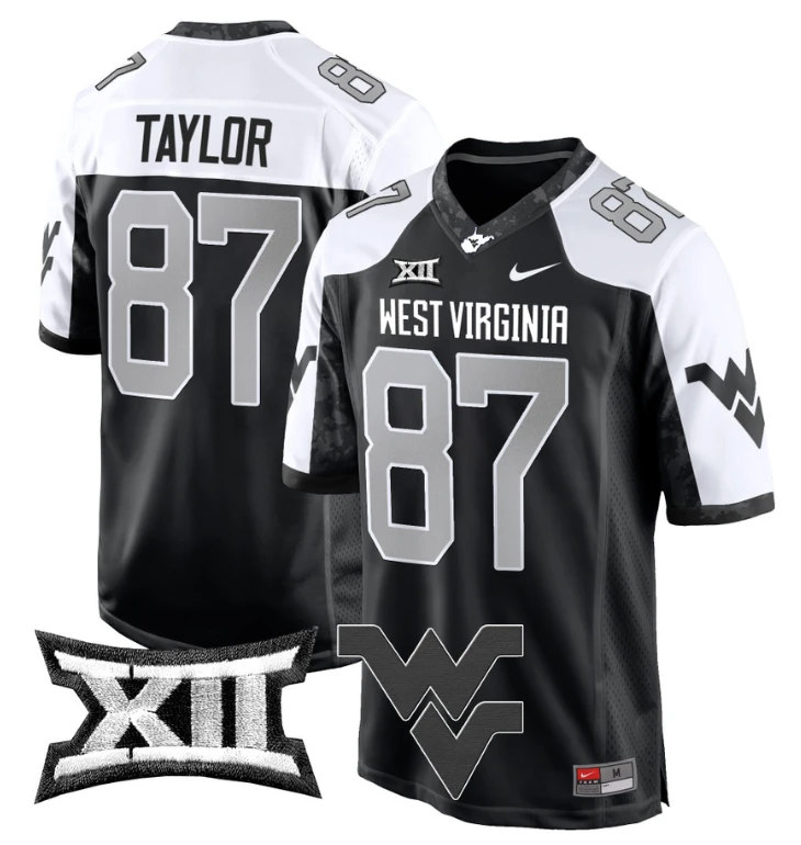Kole Taylor Jersey #87 West Virginia Mountaineers Game Football Alternate by My Store