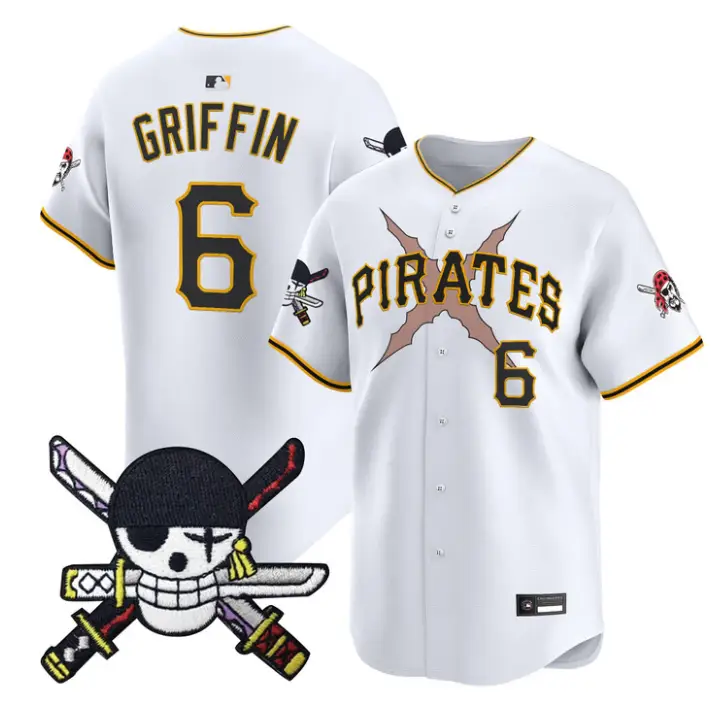 Konnor Griffin Jersey #6 Pittsburgh Pirates One Piece Zoro Patch Stitched by My Store
