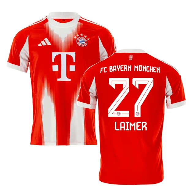 Konrad Laimer 27 Bayern Munich 2025-26 Home Jersey – Red by Soccer Jersey