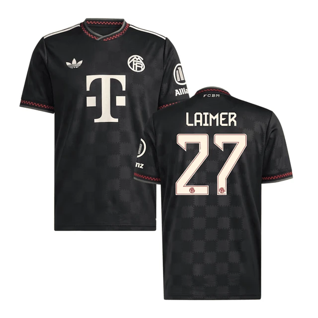 Konrad Laimer #27 Bayern Munich 2025-26 Third Men Jersey – Black by Soccer Jersey