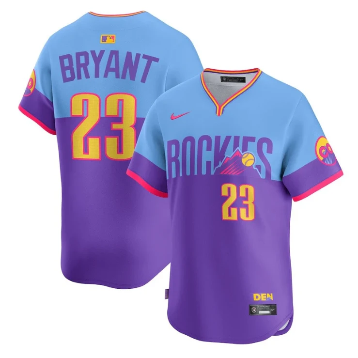Kris Bryant Jersey #23 Colorado Rockies 2025 City Connect Stitched Premier Elite by My Store