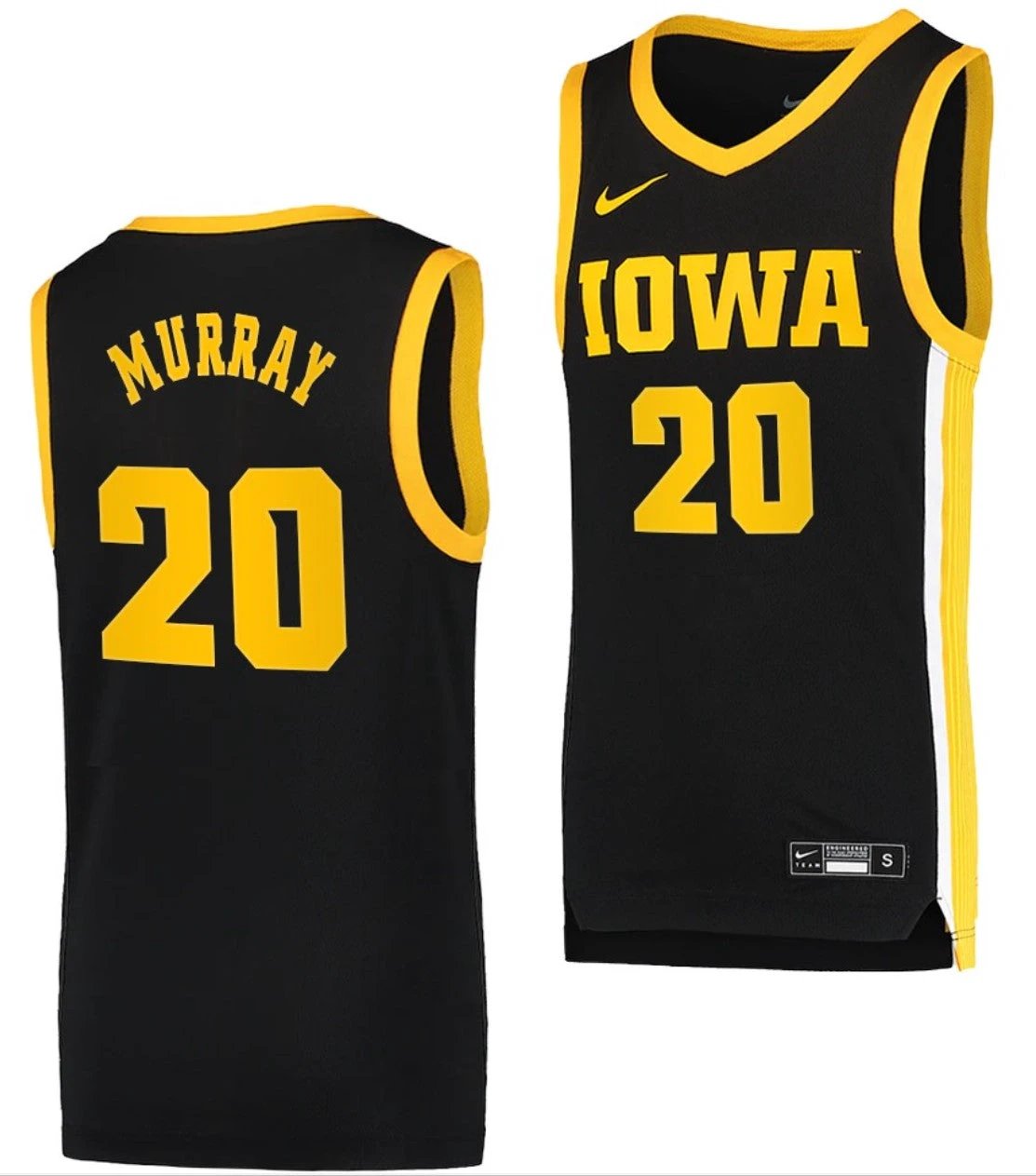 Kris Murray Jersey Iowa Hawkeyes College Basketball Black Swingman #20 by My store basketball