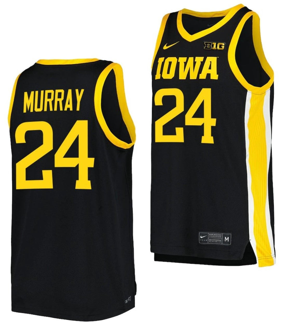 Kris Murray Jersey Iowa Hawkeyes College Basketball Black #24 by My store basketball