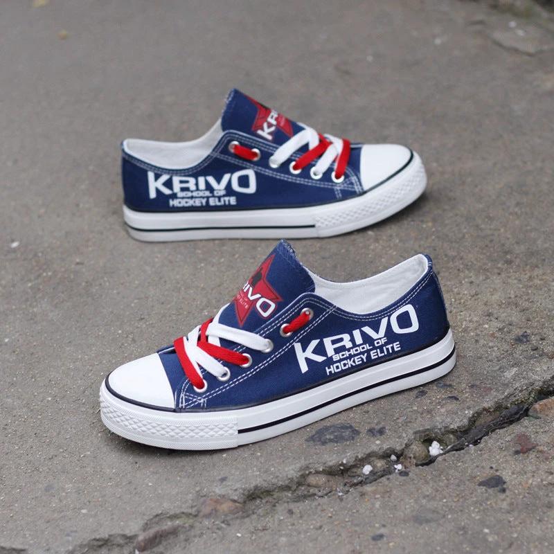 Krivo School of Hockey Low Top Canvas Sport Sneakers Shoes For Men Women Fans by Crocs