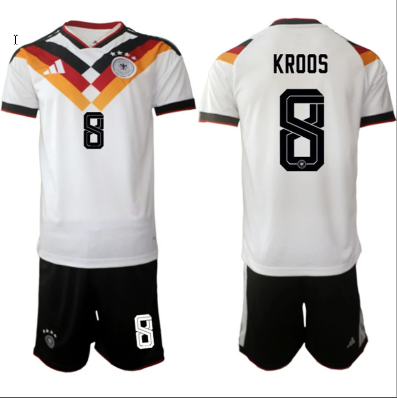 Kroos Jersey #8 Germany Team 2025-26 White Home Soccer Suit by Soccer Jersey