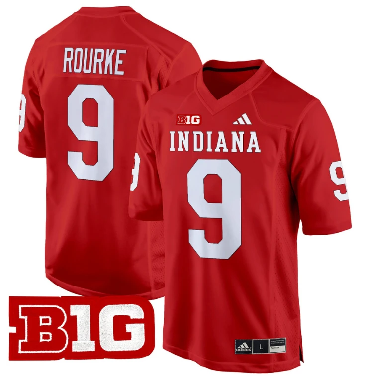 Kurtis Rourke Jersey #9 Indiana Hoosiers 2024 Game V2 Football Crimson by My Store
