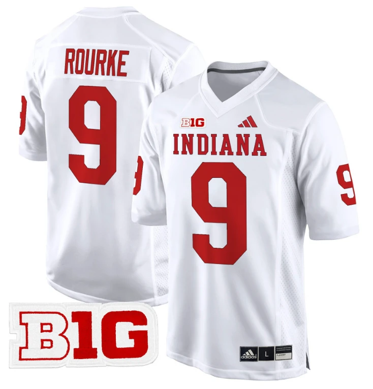 Kurtis Rourke Jersey #9 Indiana Hoosiers 2024 Game V2 Football White by My Store