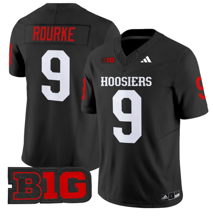 Kurtis Rourke Jersey #9 Indiana Hoosiers Vapor Limited Football Black by My Store
