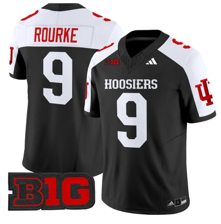 Kurtis Rourke Jersey #9 Indiana Hoosiers Vapor Limited Football Black Alternate by My Store