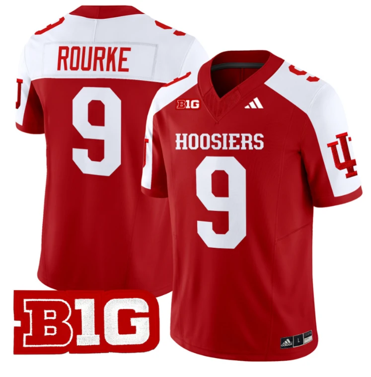 Kurtis Rourke Jersey #9 Indiana Hoosiers Vapor Limited Football Crimson Alternate by My Store