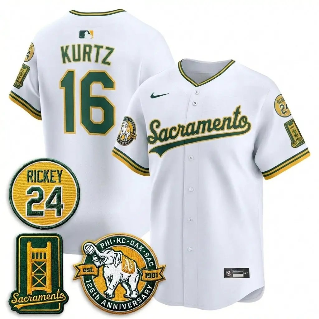 OAK 2026 Alternate Sacramento - Celebrating 125 Years - Limited Vapor Green Jersey - All Stitched by Oakland Athletics
