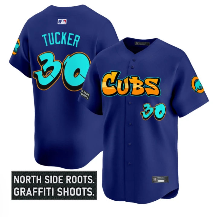 Kyle Tucker Jersey #30 Chicago Cubs Graffiti North Side Edition Stitched White by My Store