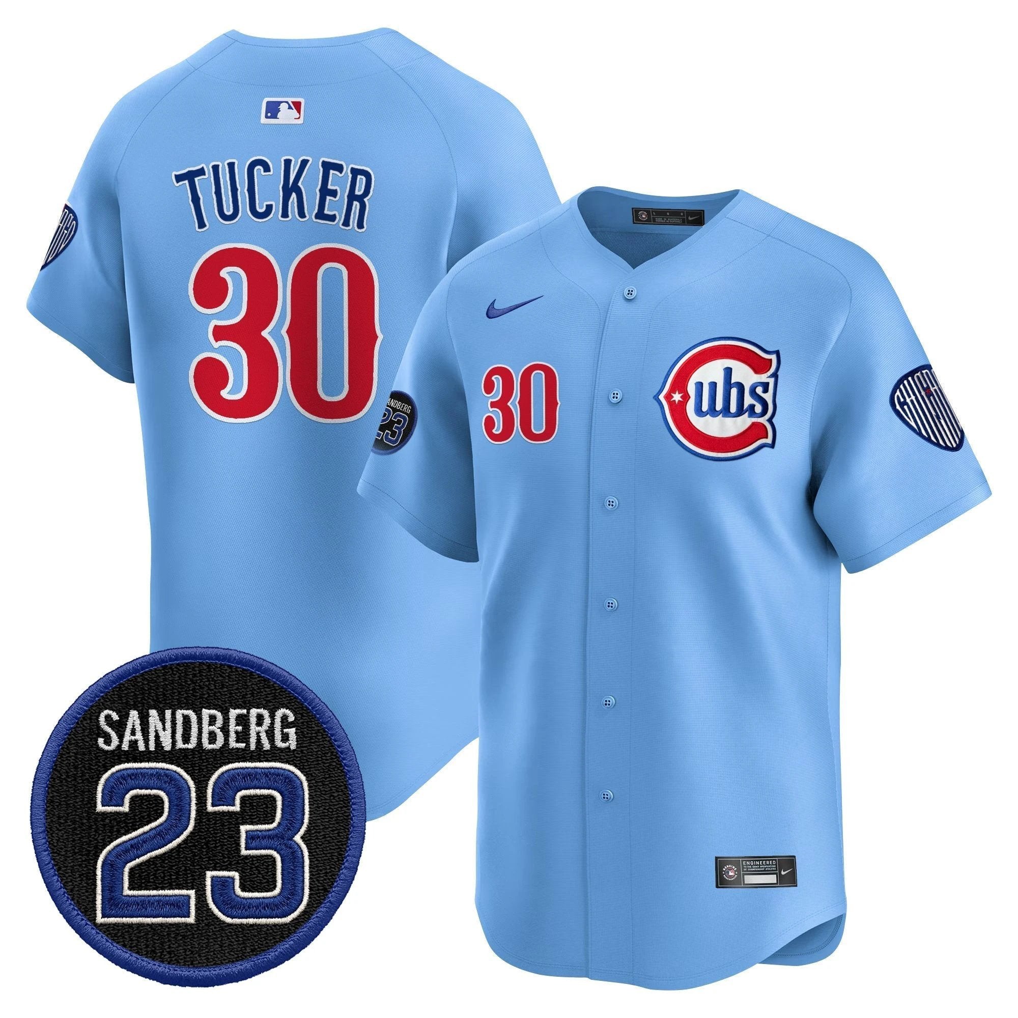 Kyle Tucker Jersey #30 Chicago Cubs Ryne Sandberg Tribute Stitched Blue by My Store