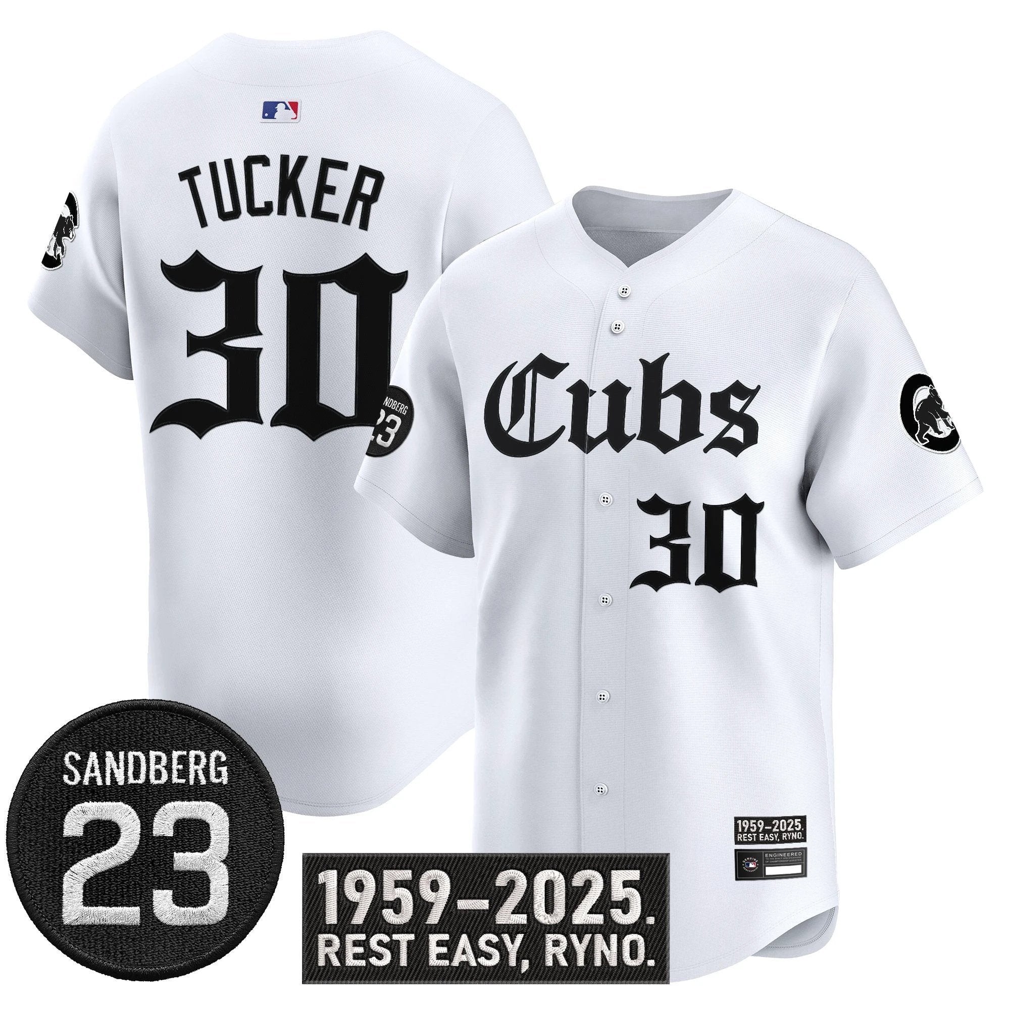 Kyle Tucker Jersey #30 Chicago Cubs Ryne Sandberg Tribute Stitched White by My Store