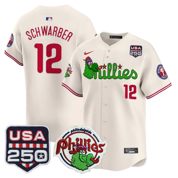 Kyle Schwarber Jersey #12 Philadelphia Phillies Phanatic 250 USA Stitched by My Store