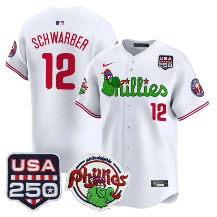 Kyle Schwarber Jersey #12 Philadelphia Phillies Phanatic 250 USA Stitched by My Store