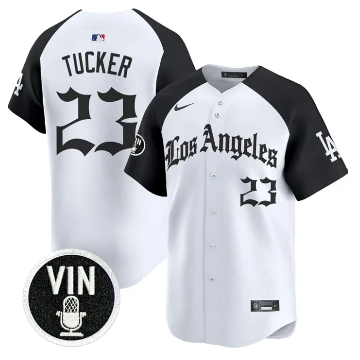 Kyle Tucker Jersey #23 Los Angeles Dodgers LA Gothic Style Vapor Stitched by My Store