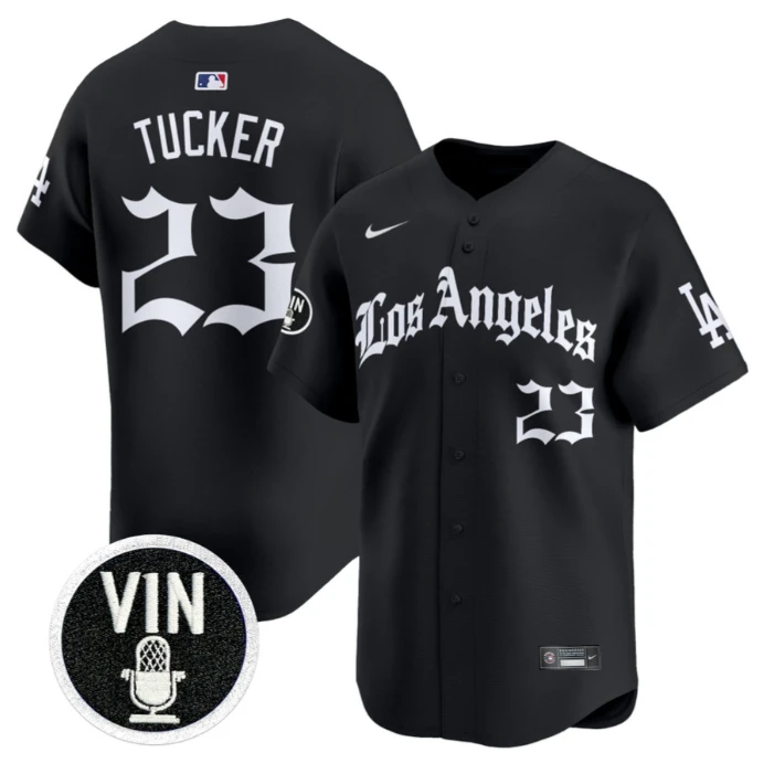 Kyle Tucker Jersey #23 Los Angeles Dodgers LA Gothic Style Vapor Stitched by My Store