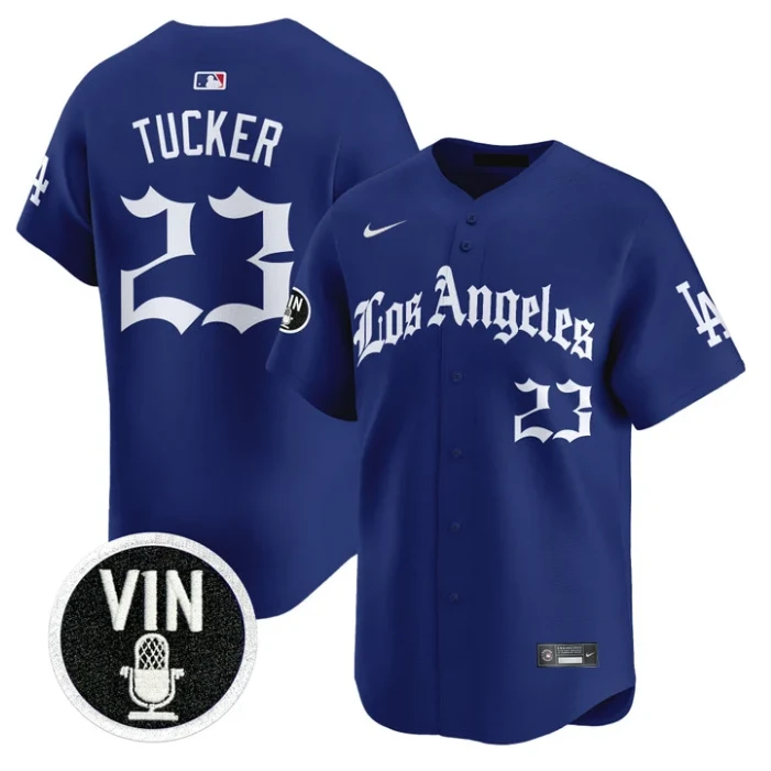 Kyle Tucker Jersey #23 Los Angeles Dodgers LA Gothic Style Vapor Stitched by My Store