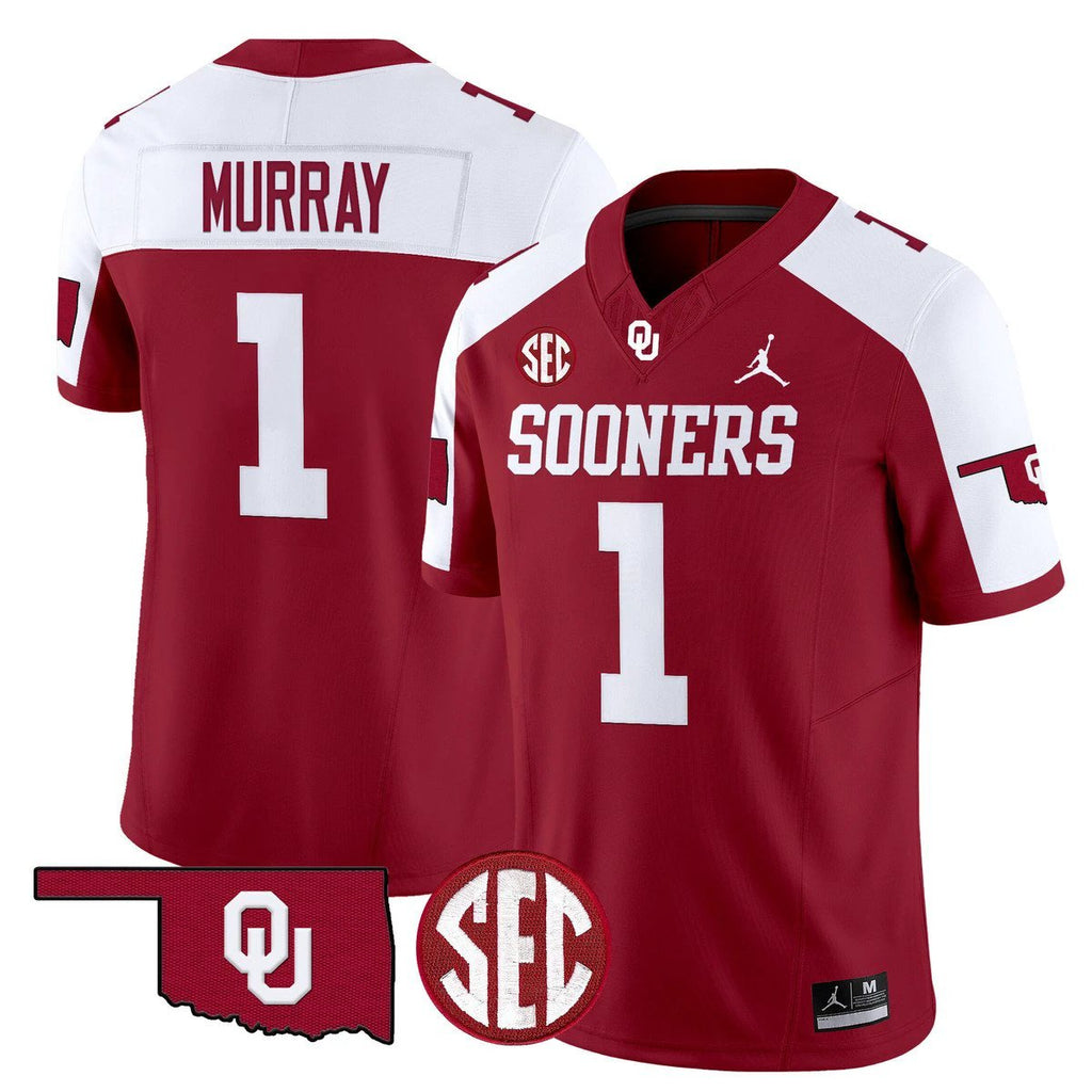 Kyler Murray Jersey #1 Oklahoma Sooners 2025 Limited Stitched Alternate by My Store NCAA Football Jerseys
