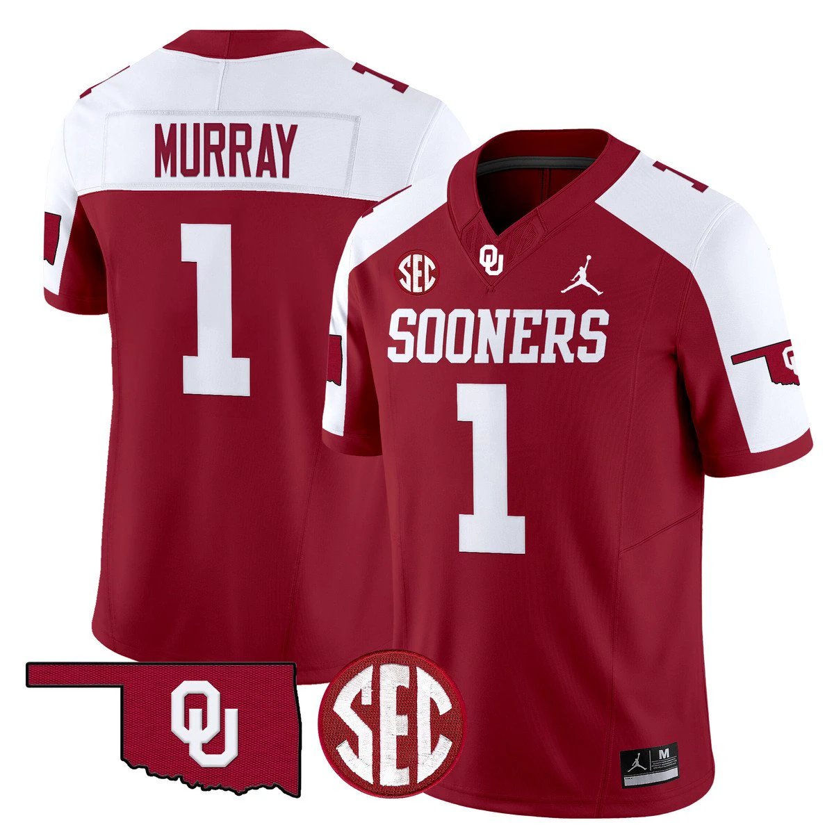 Kyler Murray Jersey #1 Oklahoma Sooners 2025 Limited Stitched Alternate by My Store NCAA Football Jerseys