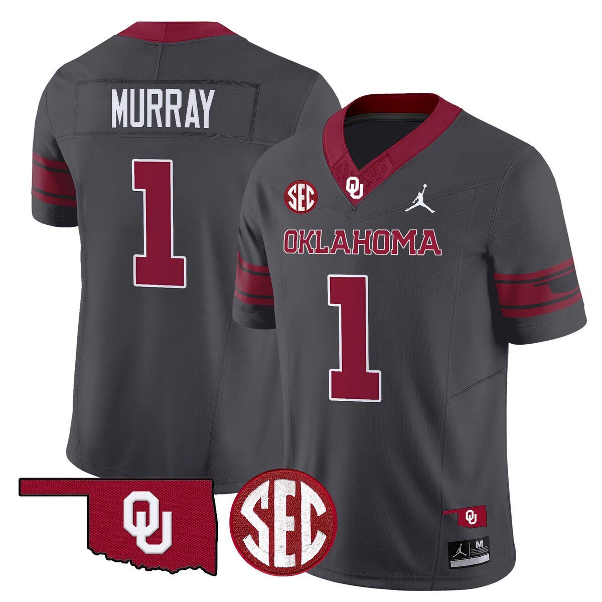 Kyler Murray Jersey #1 Oklahoma Sooners 2025 Limited Stitched Black by My Store NCAA Football Jerseys