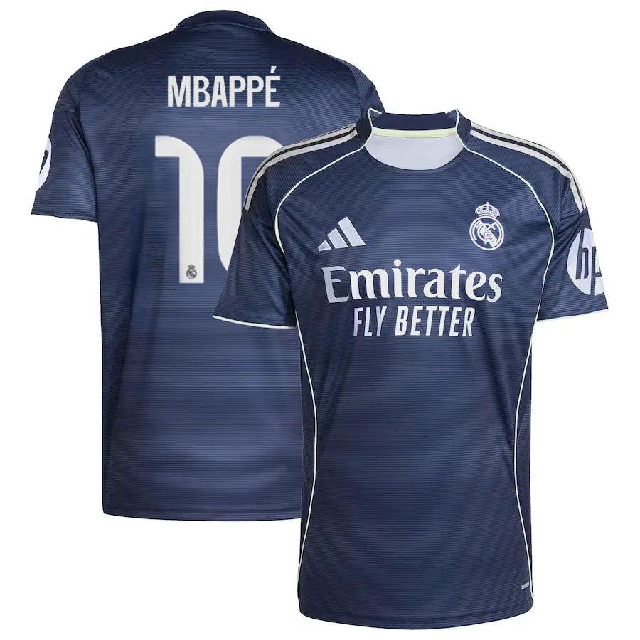Kylian Mbappe #10 Real Madrid 2025-26 Away Jersey – Blue by Soccer Jersey