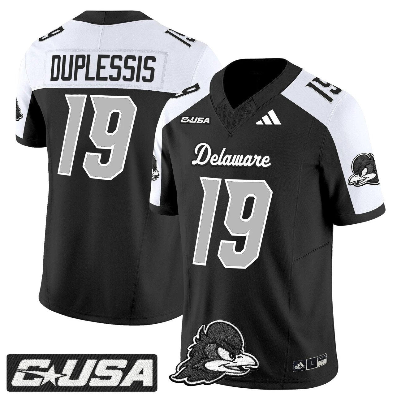 Kyre Duplessis Jersey #19 Delaware Blue Hens 2025 Vapor Limited Stitched by My Store NCAA Football Jerseys