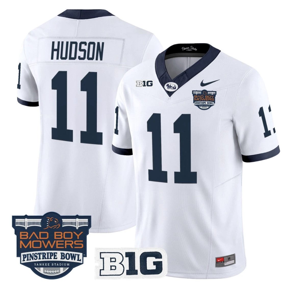 Kyron Hudson Jersey #11 Penn State Throwback Pinstripe Bowl Stitched by My Store NCAA Football Jerseys