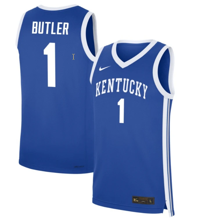 Lamont Butler Jersey #1 Kentucky Wildcats NIL Basketball Royal by My store basketball