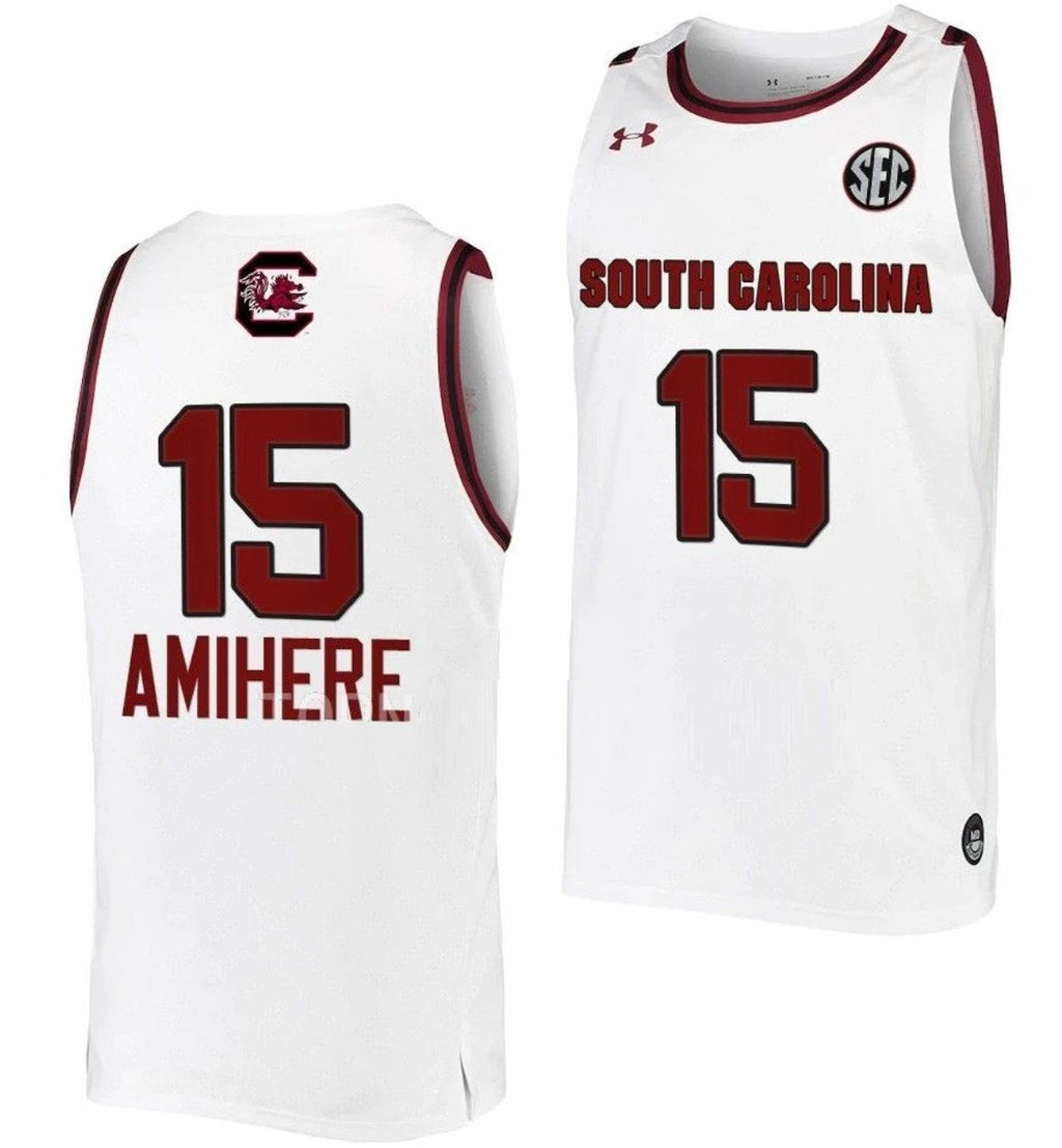 Laeticia Amihere Jersey South Carolina Gamecocks College Basketball White #15 by My store basketball