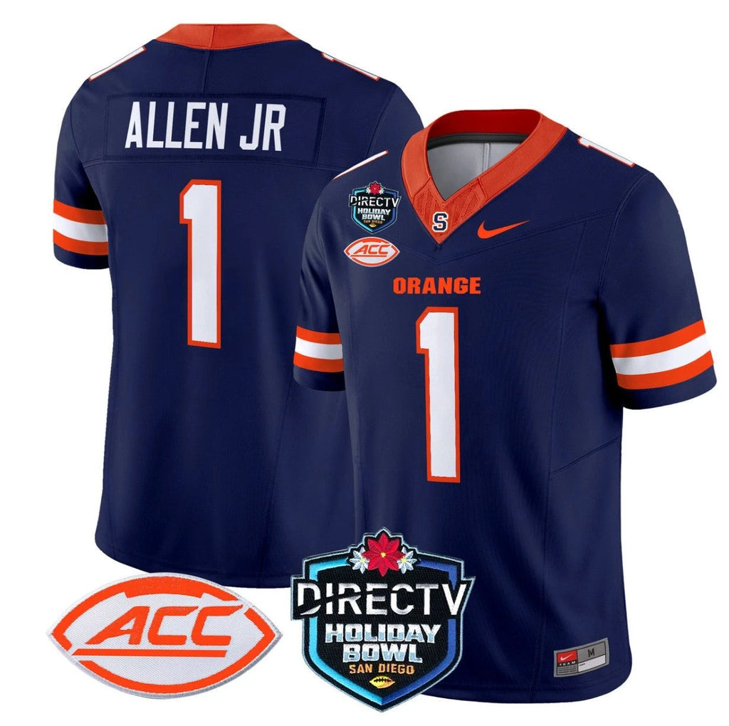 LeQuint Allen Jersey #1 Syracuse Orange 2025 Holiday Bowl Patch Navy by My Store