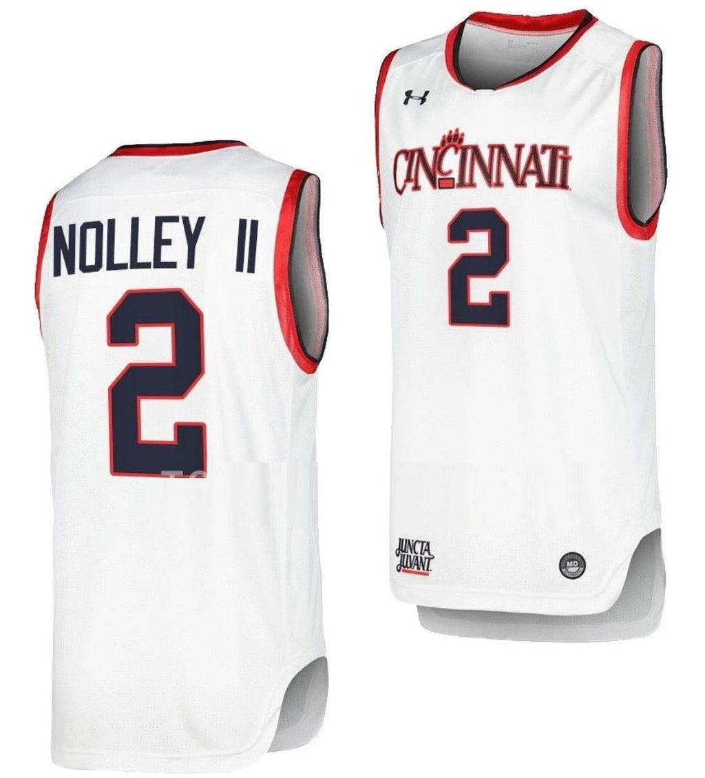 Landers Nolley II Jersey Cincinnati Bearcats College Basketball Replica White #2 by My store basketball